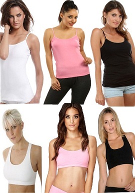 3+3 Camisoles & Sports Bra Pack