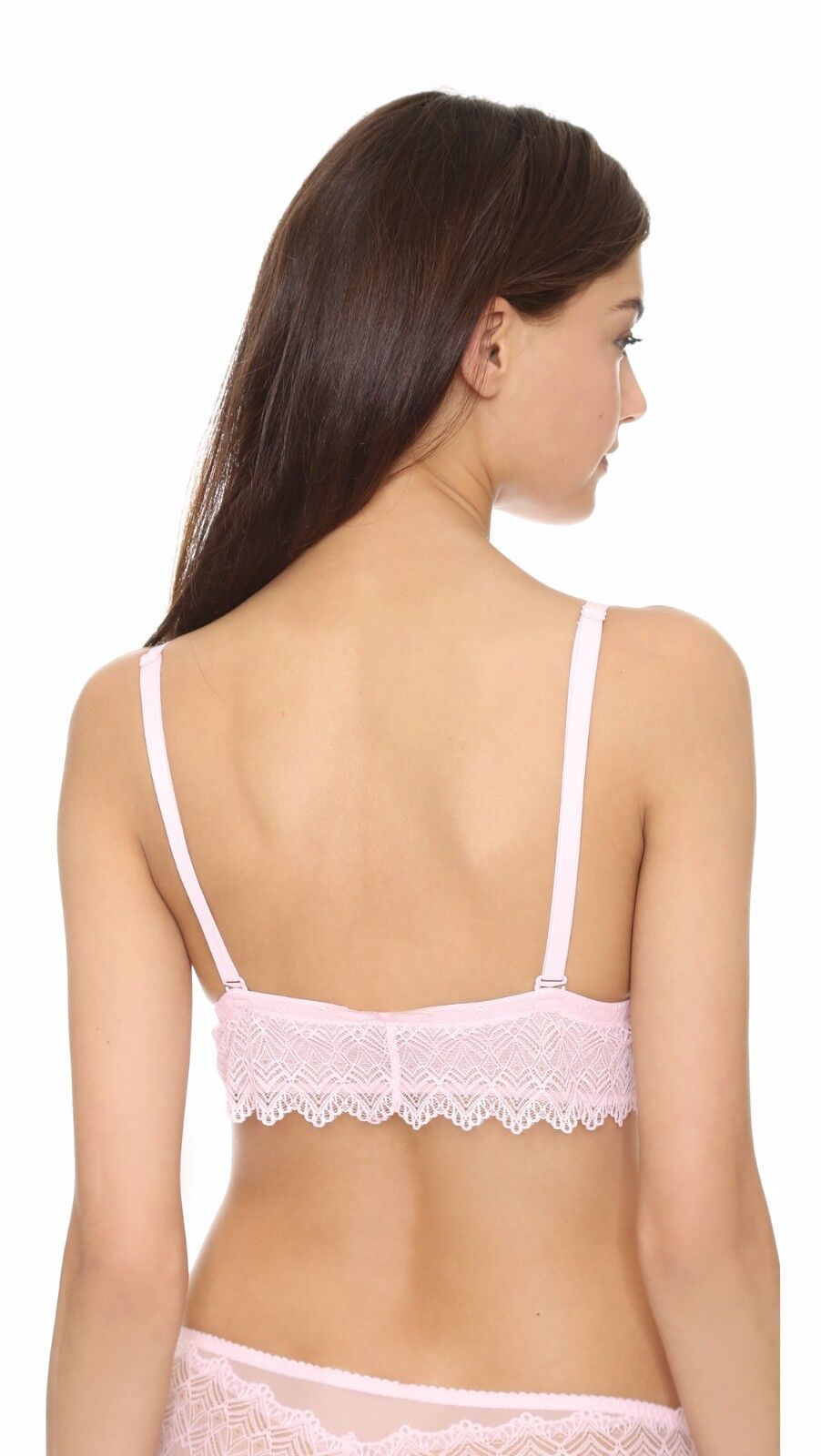 Pink Lilly lace Wireless Bralette bra and Low rider Hotpant