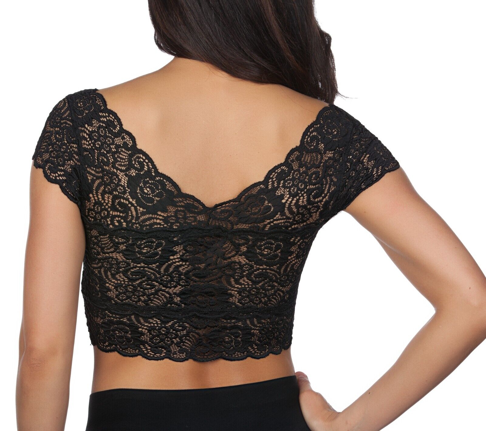 Women's Hot Night floral Lace with Shaped Cup Bralette Crop Top