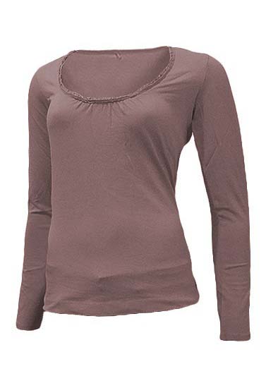 Soleil Plain Brown Full Sleeves Tee
