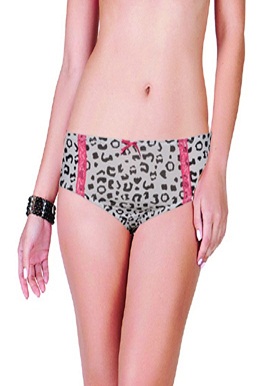 Animal Print White Boyshort
