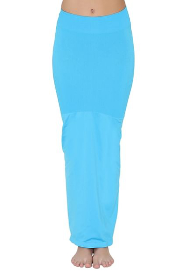 Medium Control Mermaid Sky Blue Color Saree Shape wear