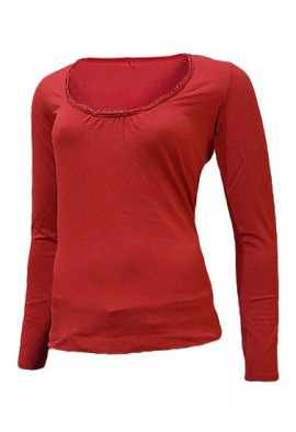 Soleil Plain Red Full Sleeves Tee