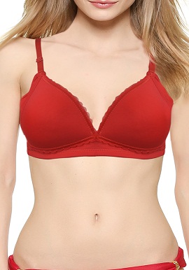 Hushh Stunning Red Underwire Push Up Bra