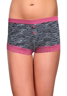Primark Geo Trim Lace Zebra Stripes Boyshort