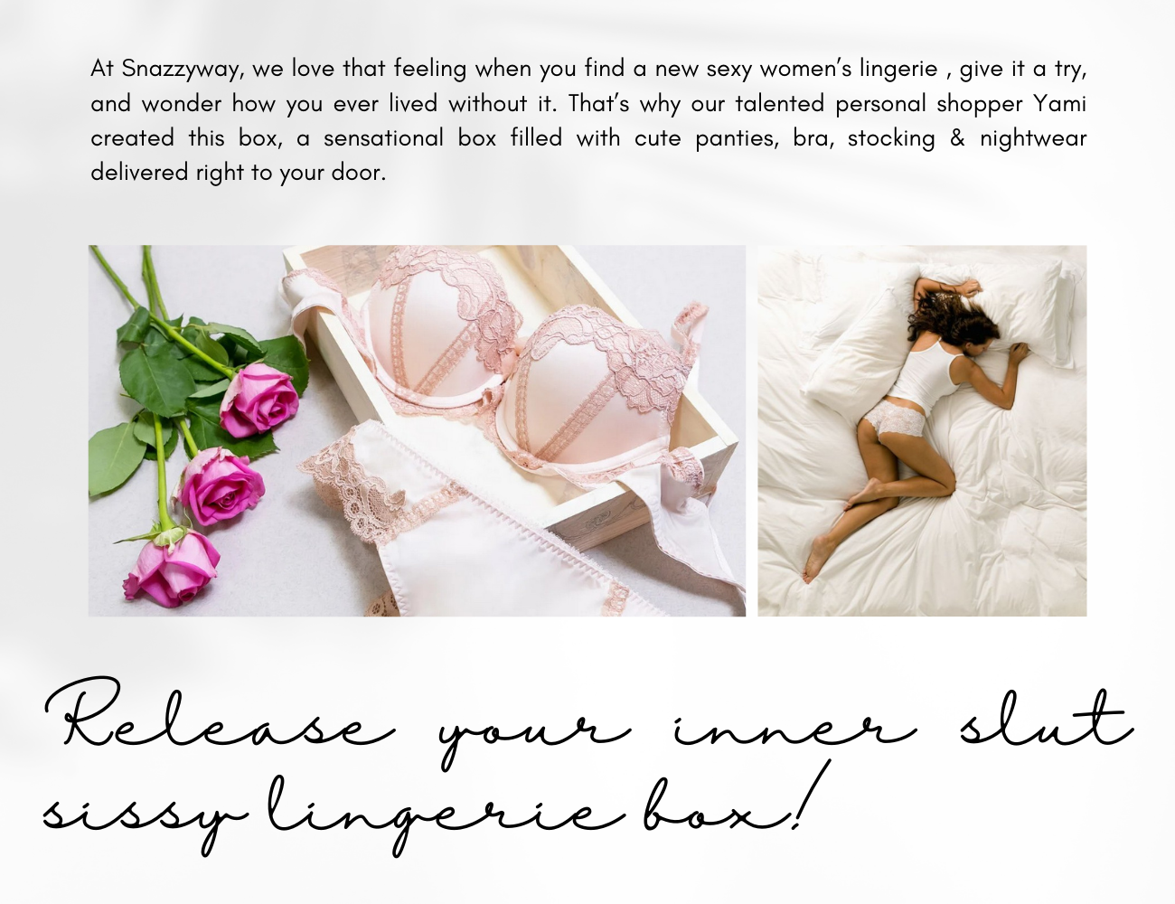 ♥Release your inner slut sissy lingerie box