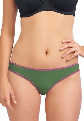 Smooth Cotton Plain Green Thong
