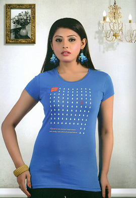 Thomas Edison Printed Blue Tee