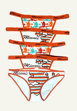 Minnie Print Wholesale Lot 4 Thong And1 Hipster