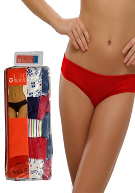 Hushh Smooth Colours 5 Piece Midi Brief