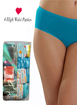 Hushh Women’s Super Cool Soft 4 High Waist Brief