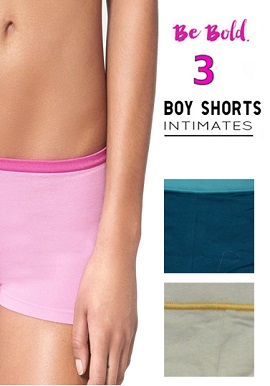 Intimates - 3 Luxury Cotton Boyshorts