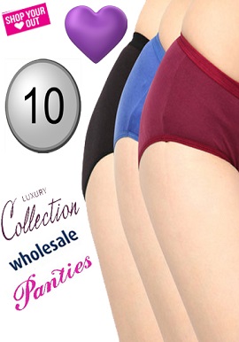 Women's 10 Cotton Comfy Panties Wholesale Lot