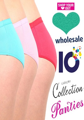 Women's Stretch Cotton Soft Wholesale 10 Panties Lot