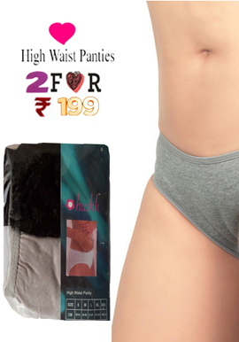 Women’s Cotton Stretch Luxury High Waist Panties pk-2
