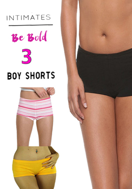 3 Intimates Soft Stretchy Boyshorts