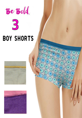 Lovely Cotton  Boyshort Panties Pack of 3