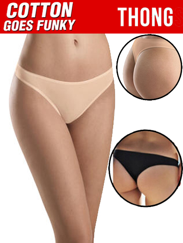 Women's Cool Soft PK Of 2 Cotton Thongs