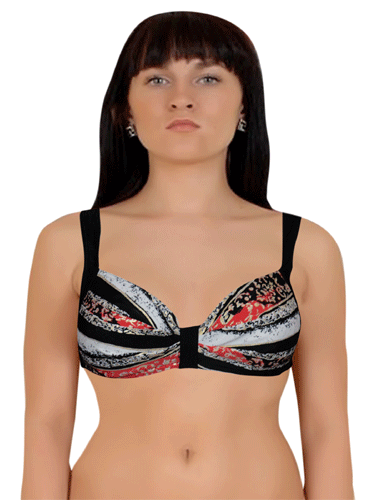 Women's Retro Print Padded Bikini Top