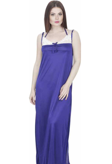 Women's Blue Full Length Nightgown