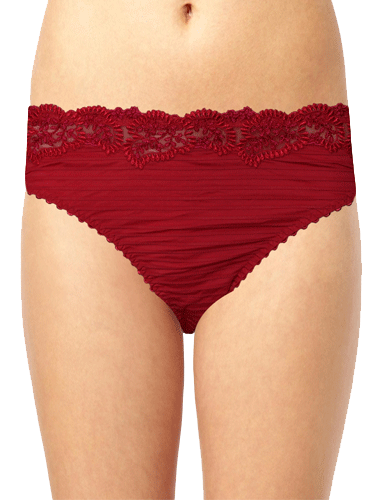 Secret Eva Sexy Style Lace Trim Hot Red Thong(Sold Out)