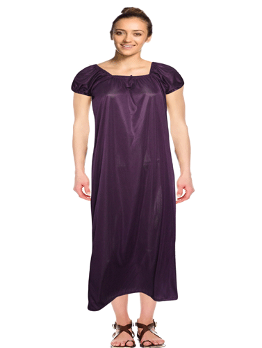 Purple Plain Full Length Nighty