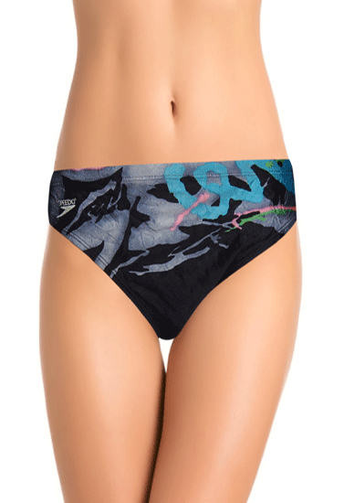 Speedo Bold Black Waist Tie Bikini Bottom