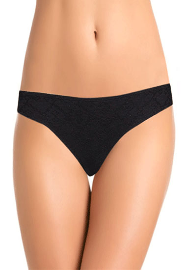 Women's Bold Shimmer Black Bridal Brief