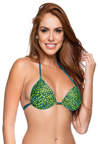 Banana moons Classic Chevron Polka Print Bikini Top
