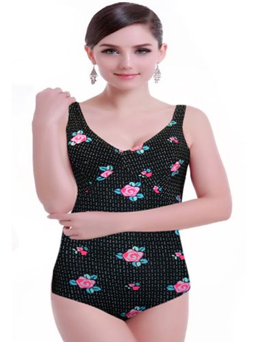 ILMAH Rose Floral Padded One Piece Swimwear