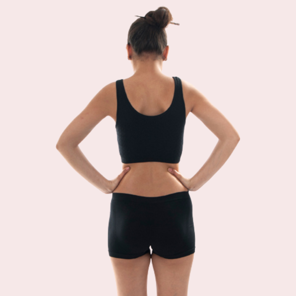 Black Seamless Sports Bra And Boyshort Set
