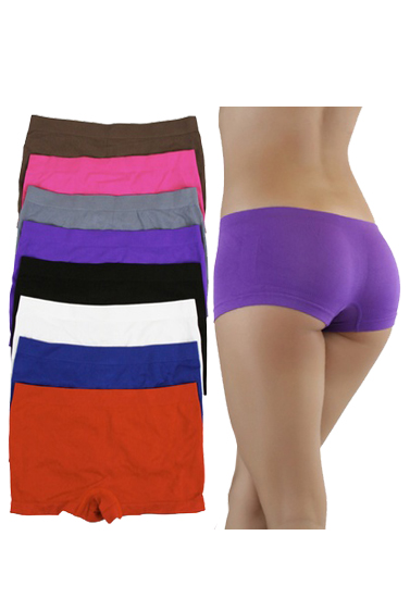 Full Coverage Plain Flexible Boyshort 8-Pack