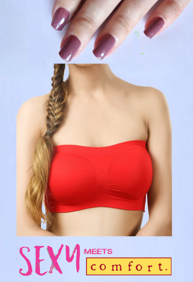 Passionate Padded Sexy Red Strapless Bra