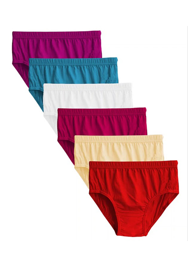 6 Pack full coverage cotton panties Snazzyway