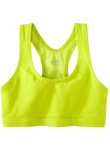 Bpc Lime Green Scope Front Racerback Sports Bra