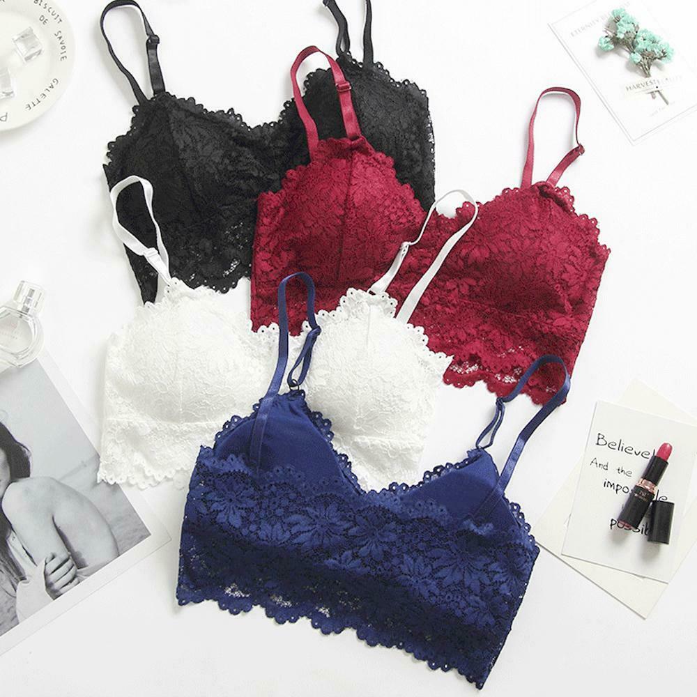 3 Pack Lace padded cami bras