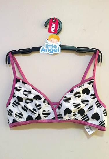 Freespirit Pleasant Heart Print Girls Cami Bra