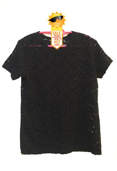 Solid Black All Love Classy Crochet Top