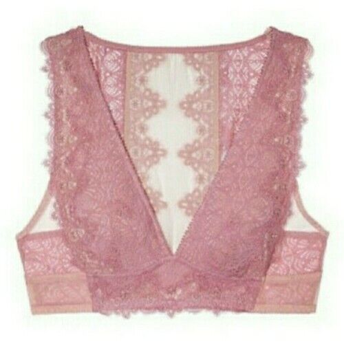 Hot & sexy Pink Mesh Lace Bralette 