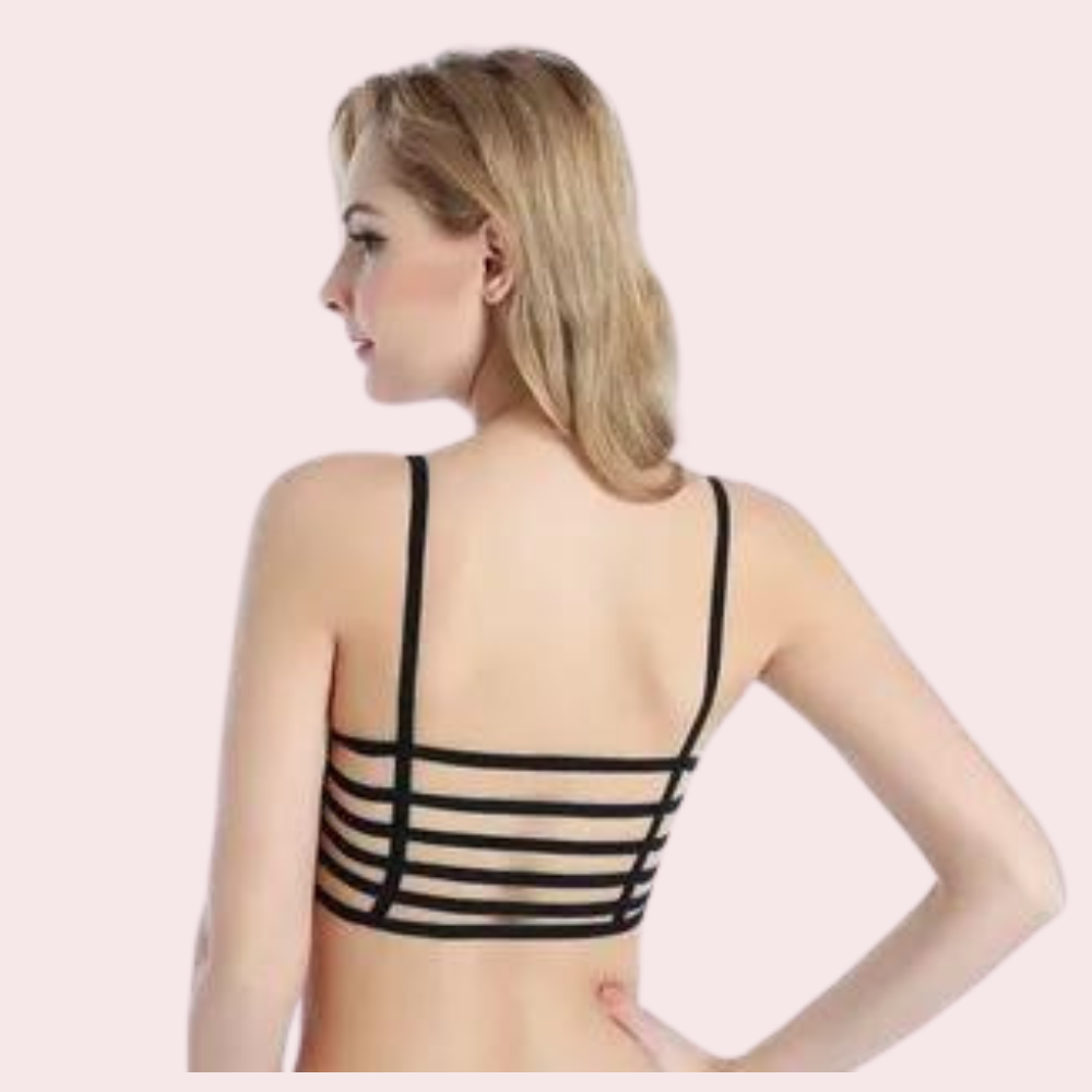 Pack Of 2 Sexy Back Stripe Bralette Bra