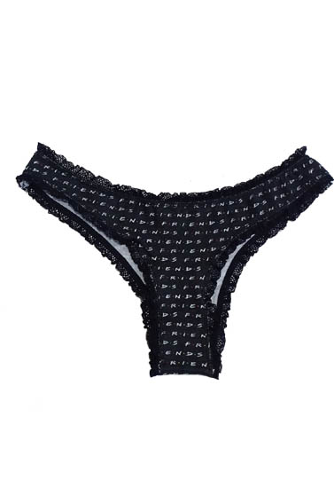 ♥Warner's Black Sexy Side Lace Thong