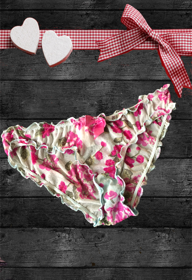 Hunkemoller Full Floral Print Sheer Net Ruffle Panty(sold out)