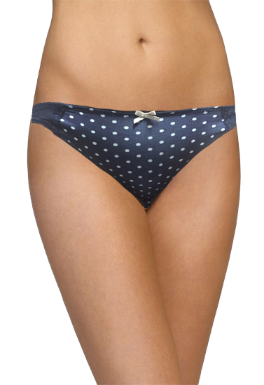 TOPSHOP Blue Flirty Polka Dot Net Lace Panty