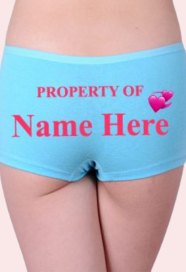 ♥Property Of Named Customize Cotton Boyshort Panty