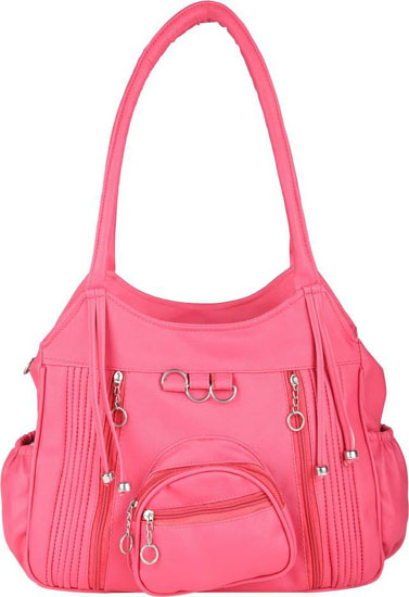 Female Perfect Pink Colored Satchel Handbag