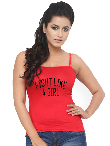 Lovable Red Cotton Stretch Layering Camisole
