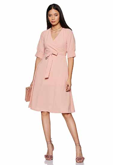 "Women's"Sexy Crepe Wrap Dress