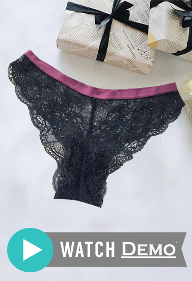 Blue Full Lace Hipster Brief