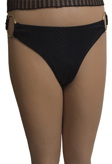 Ladies Mid Waist Buckle Side Bikini Bottom