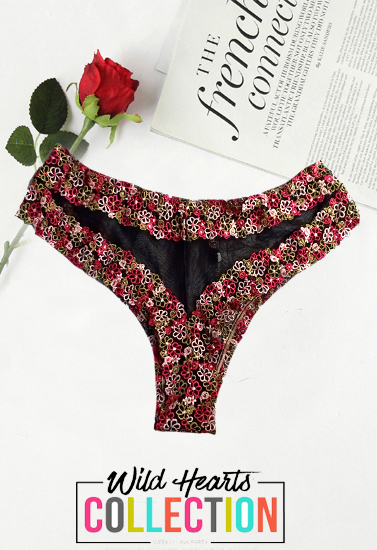 Alannalz Hbill Full Floral Embroidery Plus Size Lace Underwear + 1 Free Bra